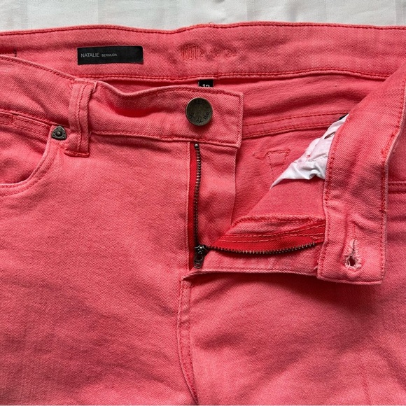 Kut From The Kloth Pink ‘Natalie’ Denim Bermuda Shorts - Picture 10 of 15